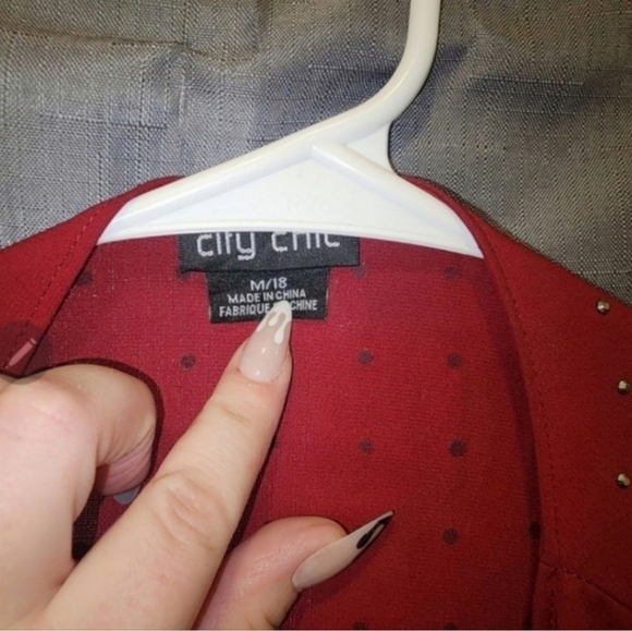 🍁🍂NWOT Women's City Chic Plus Size Top Bling Flirt 18 - Picture 5 of 6